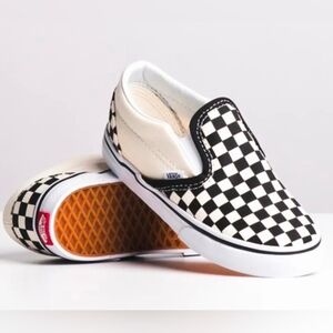 Vans Kids' Classic Slip-On Checkerboard - Black & White
